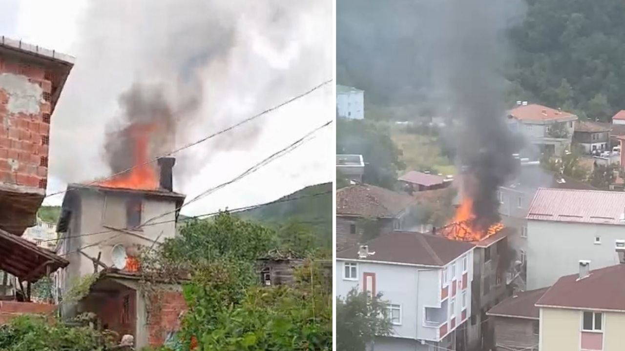 Kastamonu’da korkutan yangın: 2 katlı ev ile bir yıllık fındık hasadı küle döndü