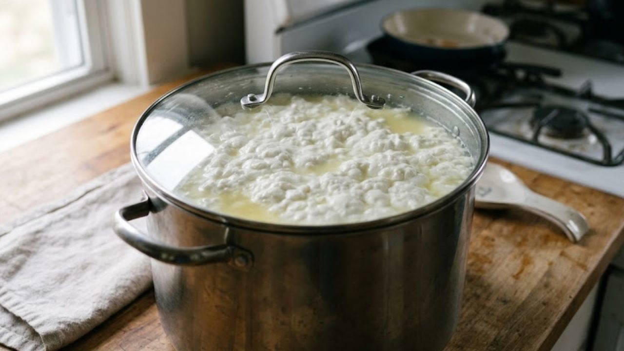 sadece 2 malzemeyle sutun ipeksi donusumu ev yapimi italyan ricotta peyniri tarifi 3
