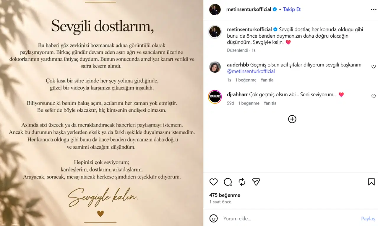 unlu sarkici metin senturk ameliyat oldugunu duyurdu biliyorsunuz benim bakis acim 0